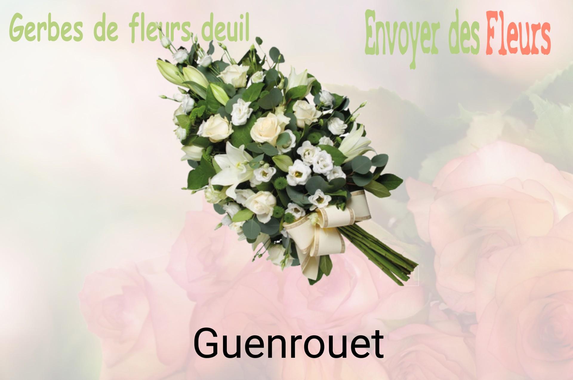 Gerbe de fleurs de deuil livrée à Guenrouet